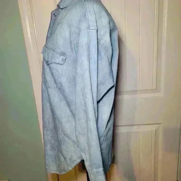 J crew relaxed preal snap button up 100% cotton size 8 - Picture 2 of 7